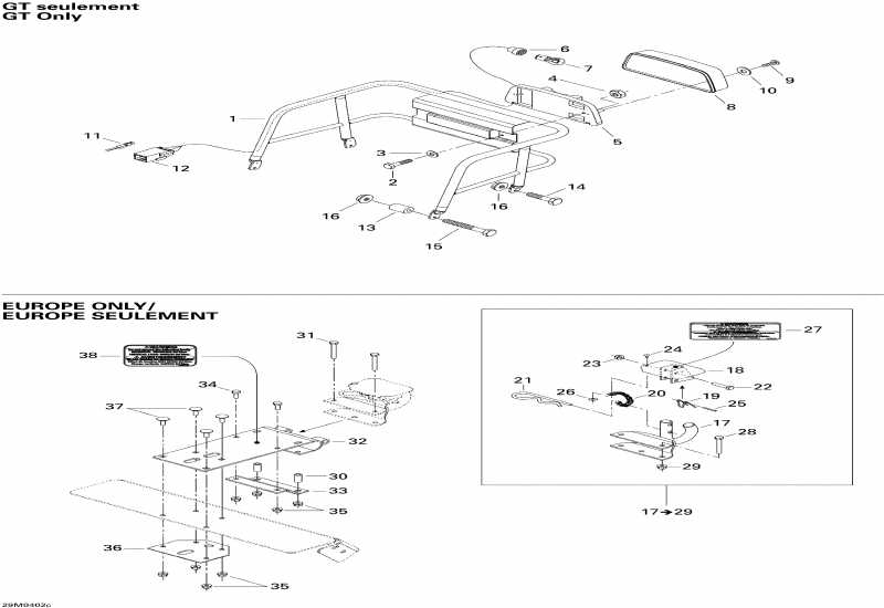 snowmobile BRP Legend 380F, 2004 - Rack (gt)