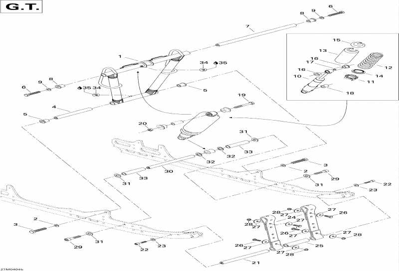 snowmobile BRP Legend 500 SS, 2004 - Front Arm Gt