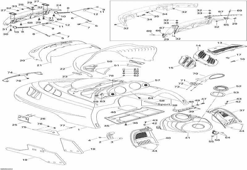 �������� Ski Doo ������ Legend 500 SS, 2004 - Cab, Console
