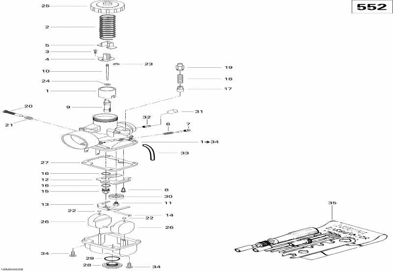 ski-doo Legend 550F, 2004  - Carburetors (550f)