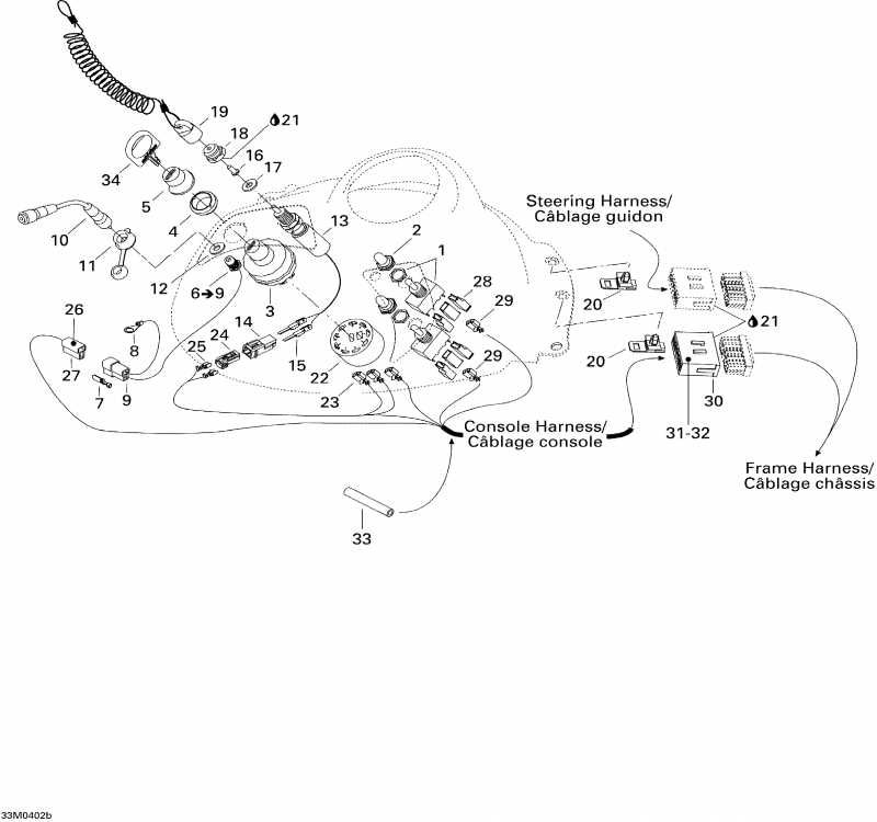 ski-doo - Console Harness (legend)