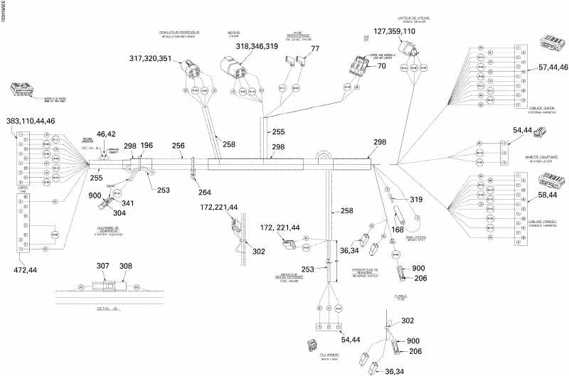 snowmobile BRP Legend 550F, 2004 - Frame Harness