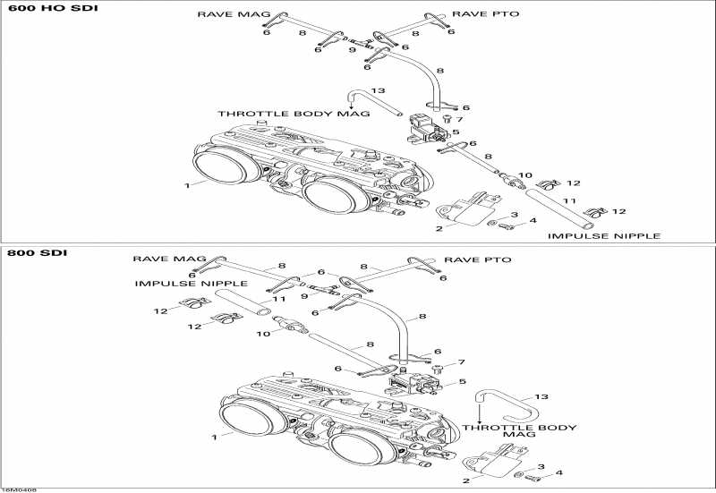 ��������  ����������� Legend 600 HO SDI, 2004 - Throttle Body
