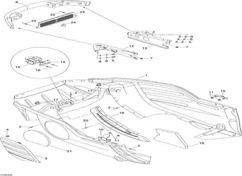 BRP ������ Legend 600 HO SDI, 2004 - Bottom Pan