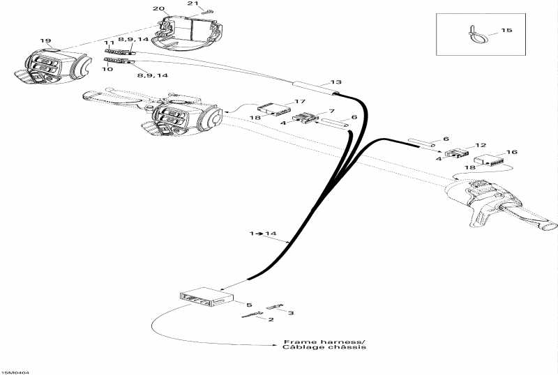 snowmobile BRP SkiDoo Legend 700, 2004 ������ - Steering Harness