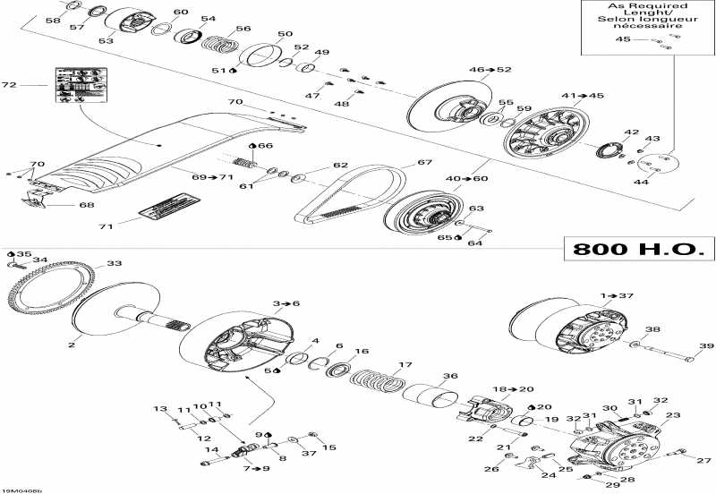 snowmobile Ski-doo ������ Legend 800 SDI, 2004 - Pulley System (800)