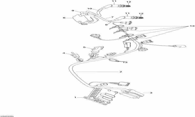 snowmobile BRP Legend 800 SDI, 2004 - Engine Harness
