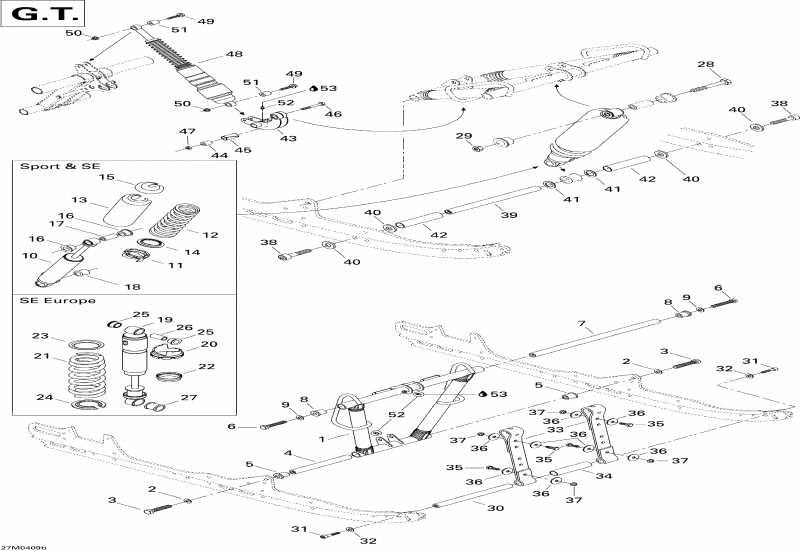 snowmobile  Legend V-1000, 2004 - Front Arm Gt