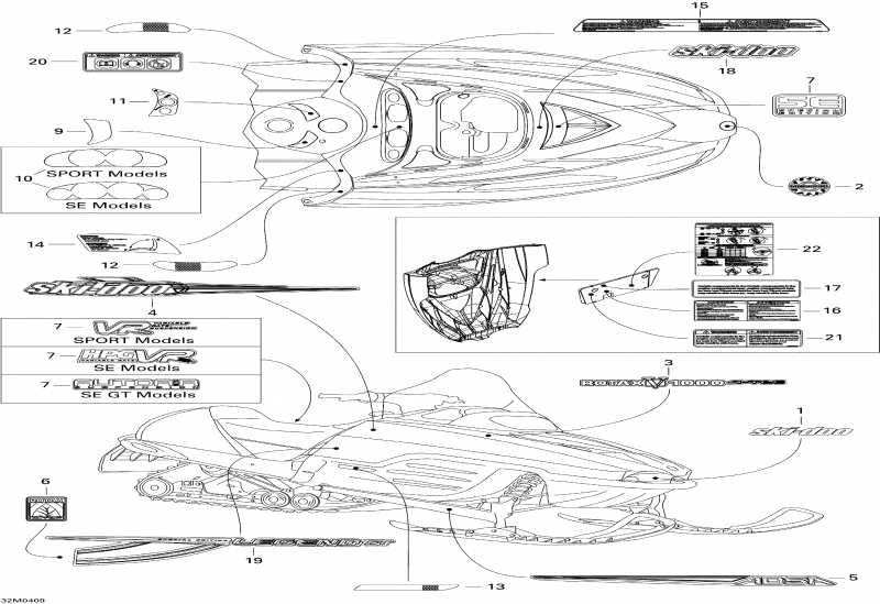 snowmobile BRP Legend V-1000, 2004  - Decals