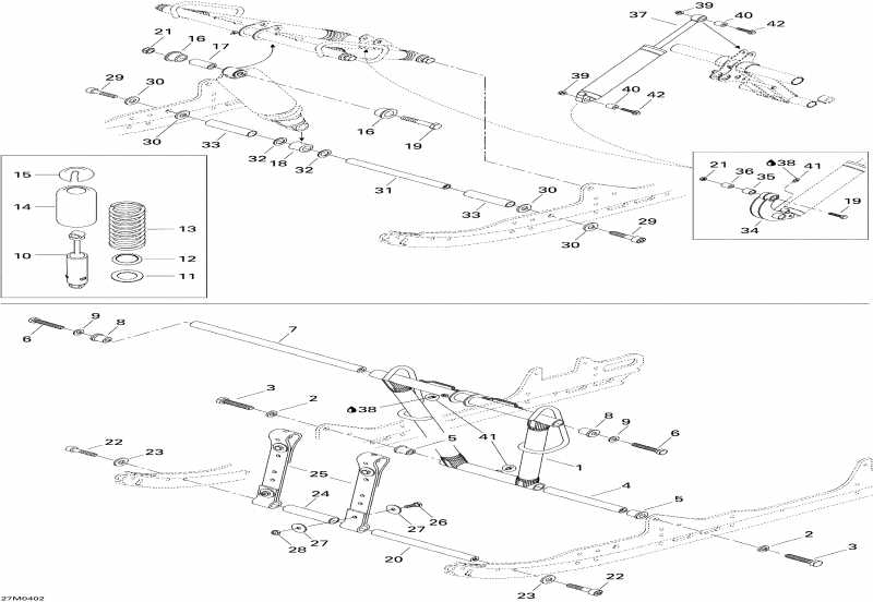 snowmobile  MX Z 380F, 2004  - Front Arm Mx Z