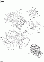 01-       (593) (01- Crankcase, Water Pump And Oil Pump (593))