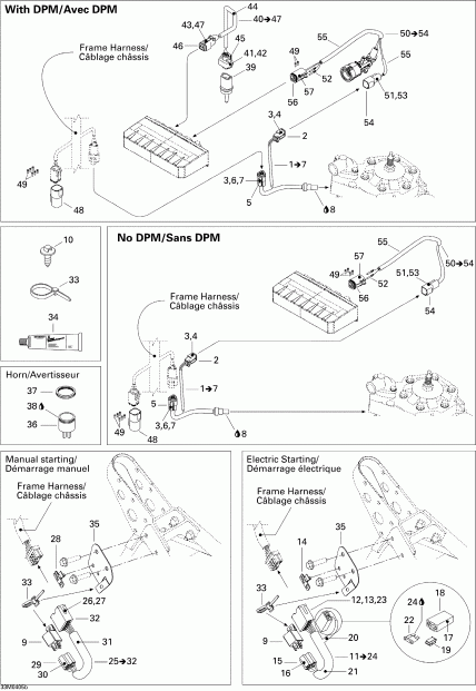 BRP SkiDoo MX Z 500SS Trail/Adrenaline, 2004 - Electrical System 2
