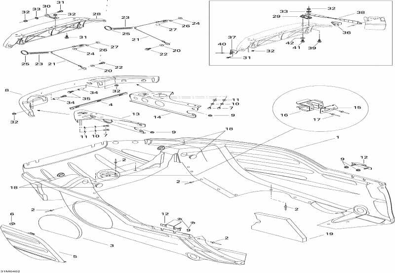  Skidoo MX Z 550F, 2004  - Bottom Pan