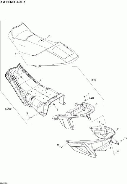  ski-doo - Seat (x & Renegade X)