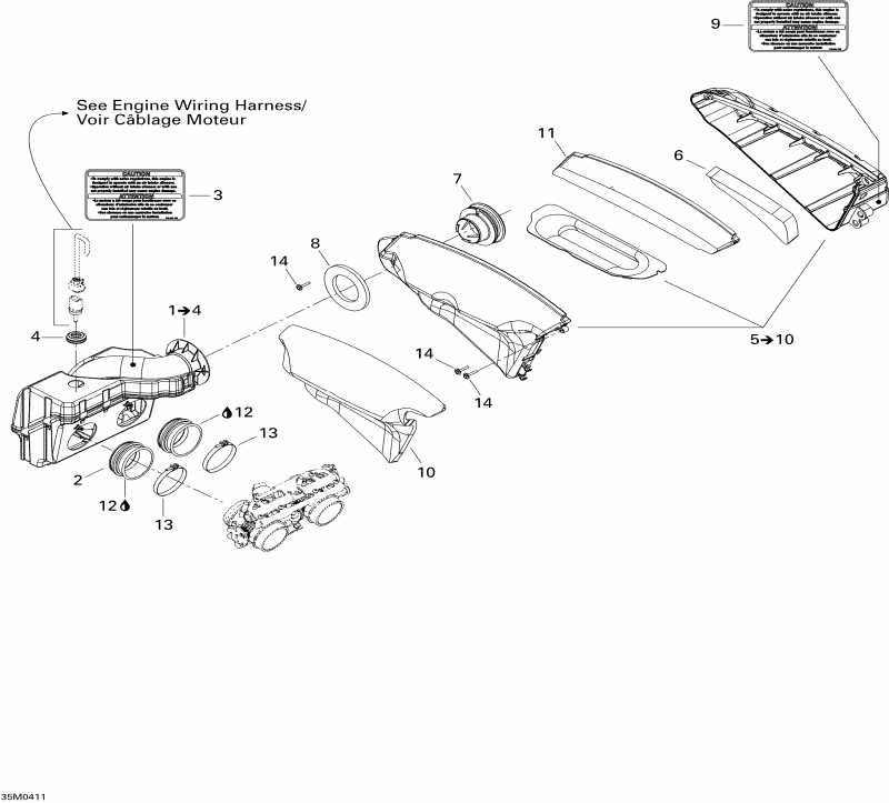 snowmobile Skidoo MX Z 600 HO SDI, 2004  - Air   System