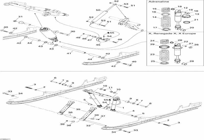  Skidoo MX Z 600 HO SDI, 2004  - Front Arm