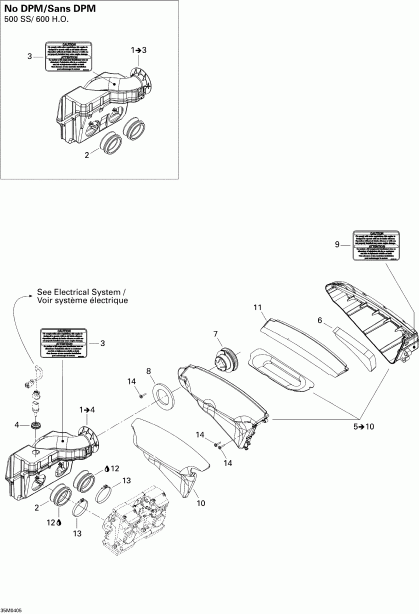  BRP MX Z 600 HO Trail/Adrenaline/X, 2004 - Air   System
