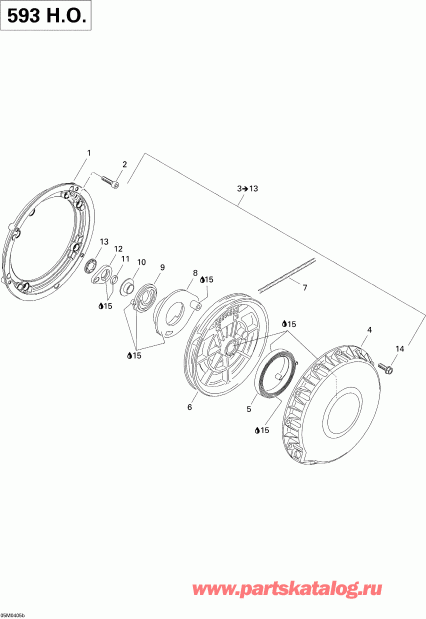 MX Z 600 HO Trail/Adrenaline/X, 2004  - Rewind Starter (593 Ho)