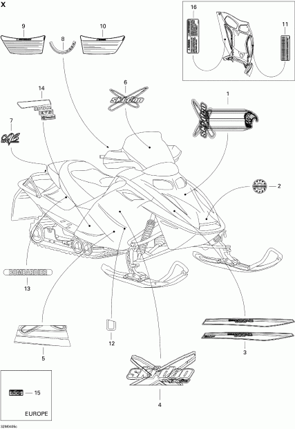 ski-doo MX Z 600 HO Trail/Adrenaline/X, 2004  -  (x)