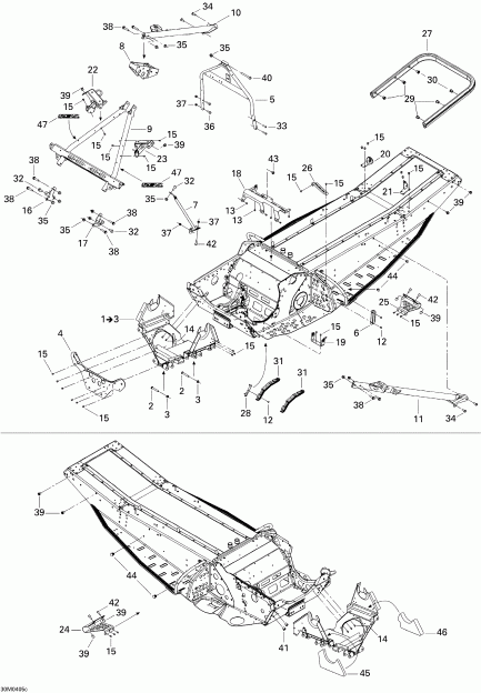 snowmobile  MX Z 600 HO Trail/Adrenaline/X, 2004 - 