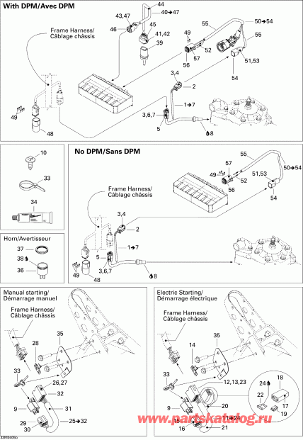  Ski Doo MX Z 600 HO Trail/Adrenaline/X, 2004 - Electrical System 2