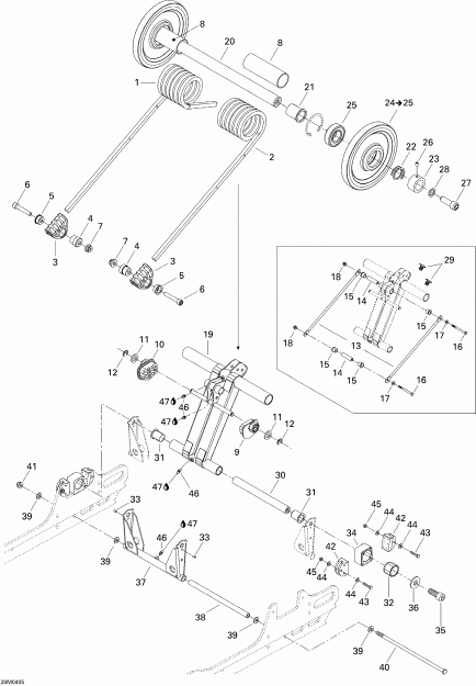    MX Z 800 HO Adrenaline/X, 2004 - Rear Arm