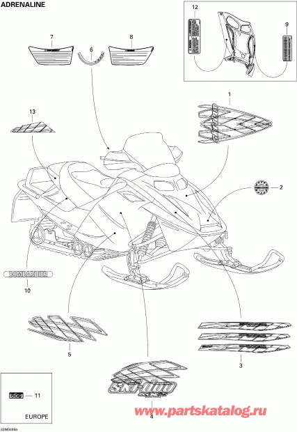 �������� Skidoo MX Z 800 HO Adrenaline/X, 2004 ������ - �������� (adrenaline)