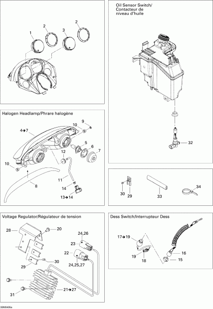 SKIDOO  MX Z 800 HO Adrenaline/X, 2004 - Electrical System 1