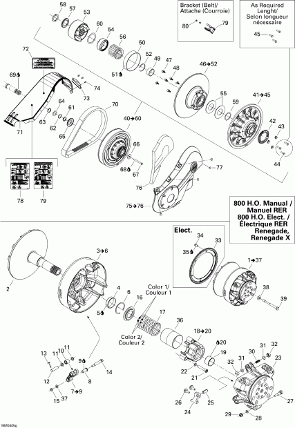 snowmobile SKIDOO - Pulley System 800 Ho Rer