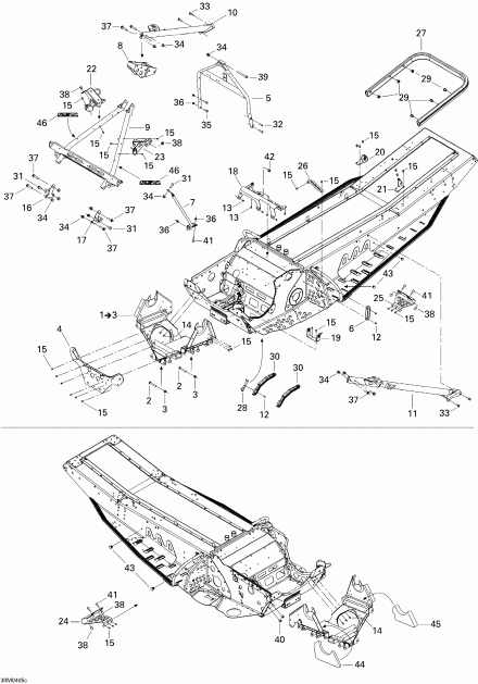 �������� Ski Doo MX Z 800 HO Renegade/Renegade X, 2004 - Frame