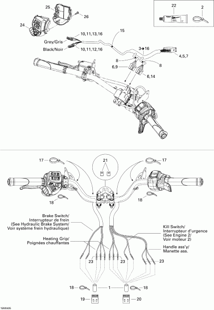 �������� BRP SkiDoo MX Z 800 HO Renegade/Renegade X, 2004 - Steering Harness
