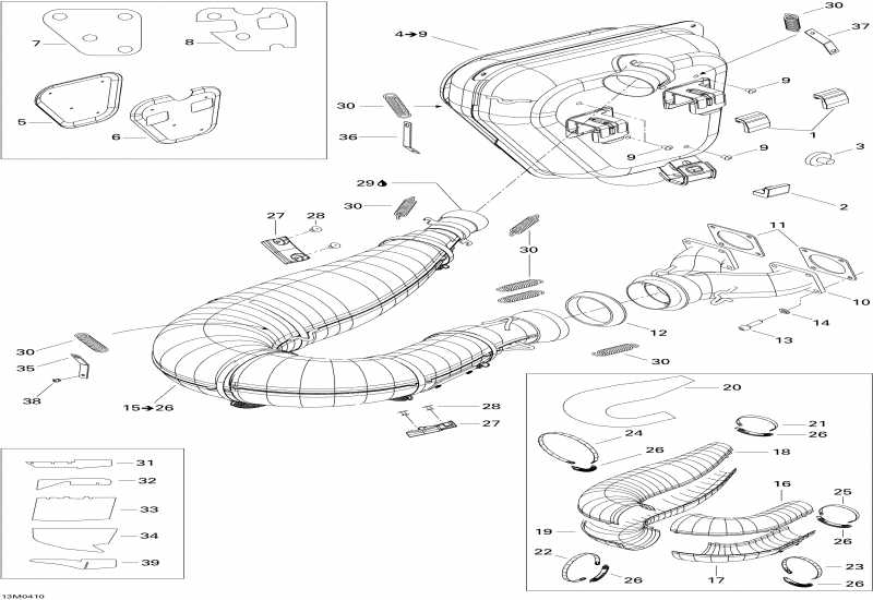 ��������  MX Z X 440 Racing, 2004 - Exhaust System