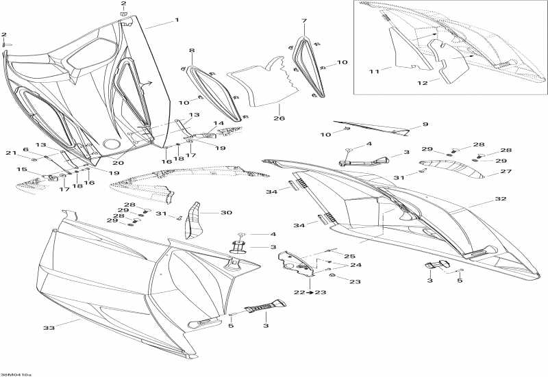 MX Z X 440 Racing, 2004  - Hood