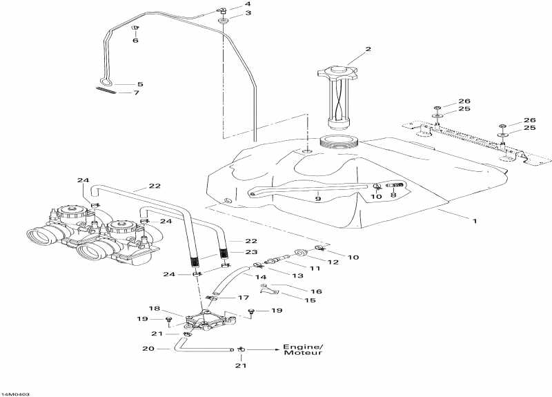  Skidoo - Fuel System Skandic 550f