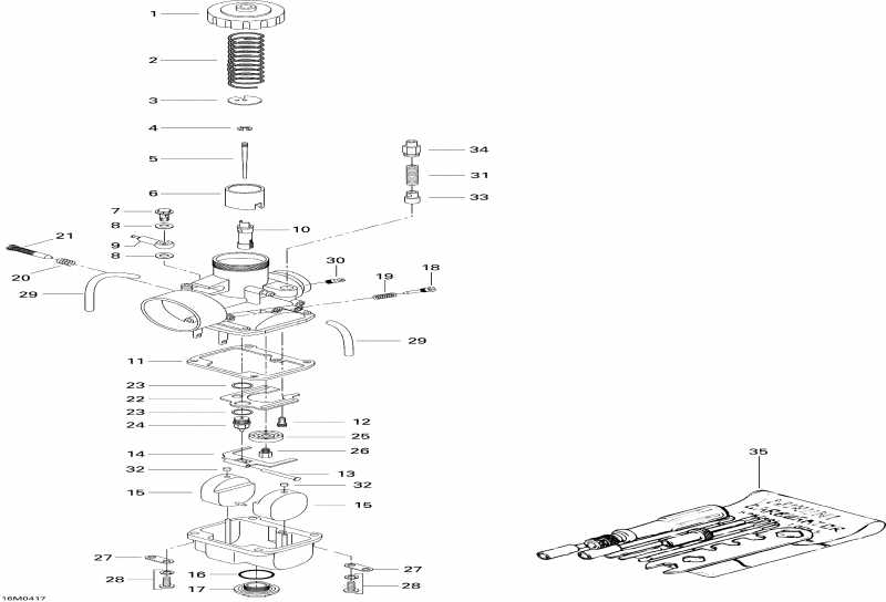 ski-doo Skandic LT 440F, 2004 - Carburetor