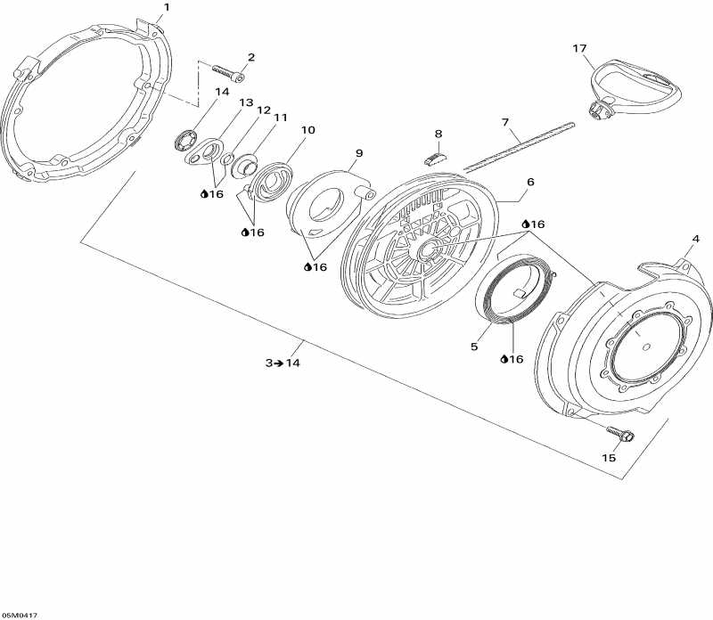 snowmobile BRP - Rewind Starter