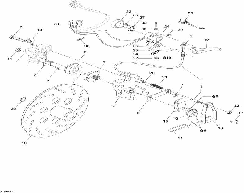 Skandic LT 440F, 2004 - Hydraulic Brake