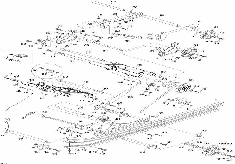 snowmobile  Skandic LT 440F, 2004 - Rear Suspension