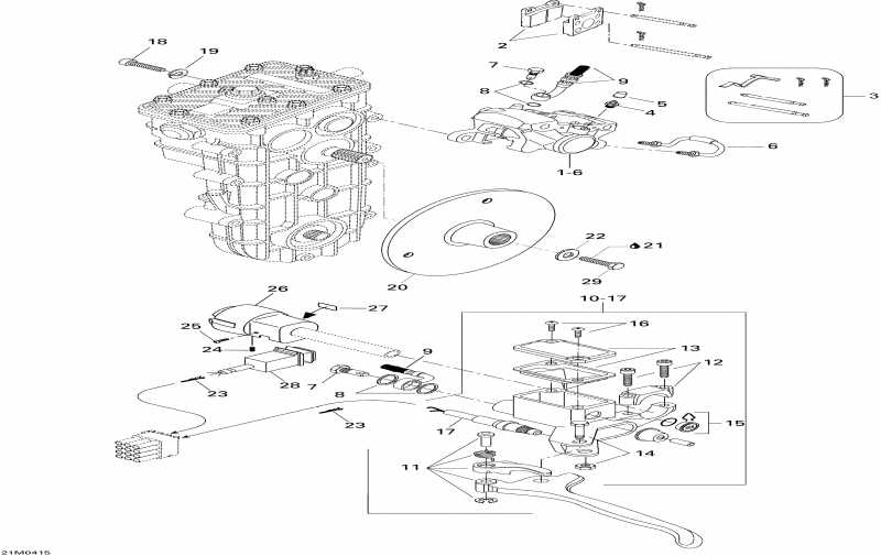 snowmobile Skidoo Skandic SUV 550F, 2004 - Brake