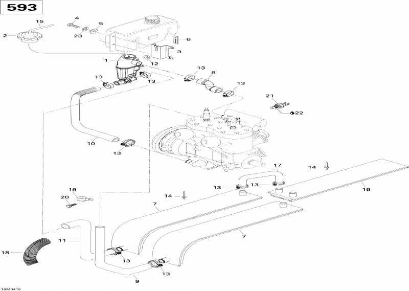  Skidoo Skandic SUV 600, 2004 - Cooling System (593)