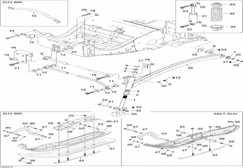 snowmobile Skidoo - Front Suspension And Ski