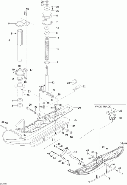 Ski Doo ������ Skandic WT/SWT 550F , 2004 - Front Suspension And Ski