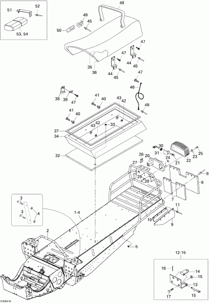 Ski Doo - Frame And Seat (1 Up)