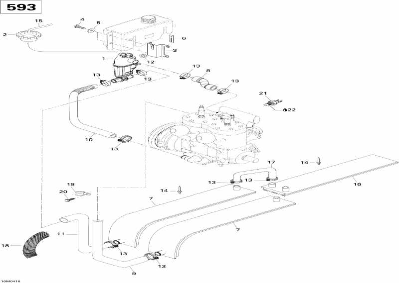 �������� ski-doo Skandic WTLC 600, 2004 ������ - Cooling System (593)