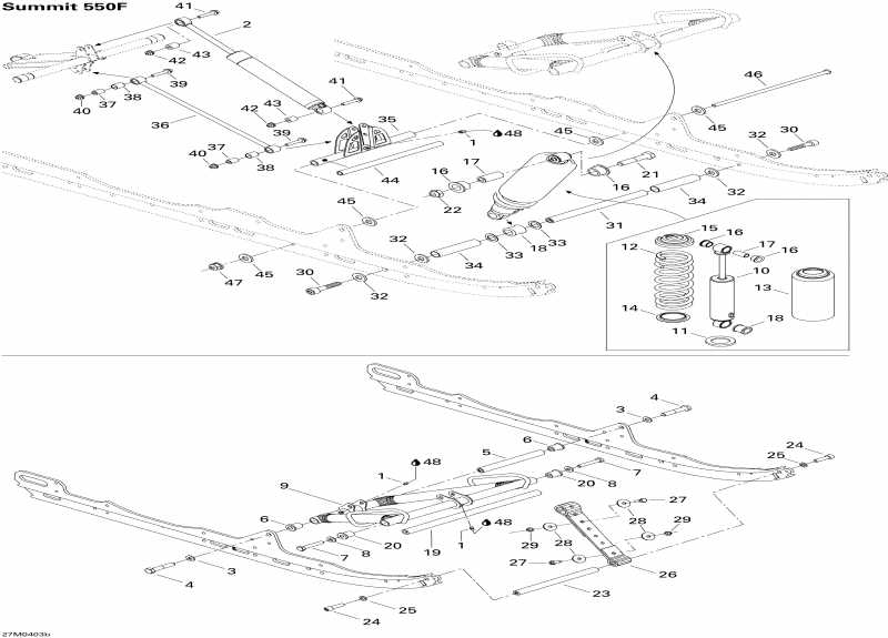 Skidoo Summit 550F, 2004 ������ - Front Arm Summit 550f