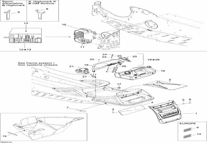 snowmobile ski-doo Summit 800 HO, 2004 - Utilities 1