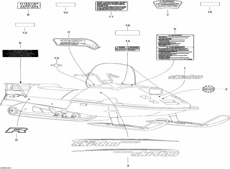  SkiDoo Tundra R, 2004 - Decals