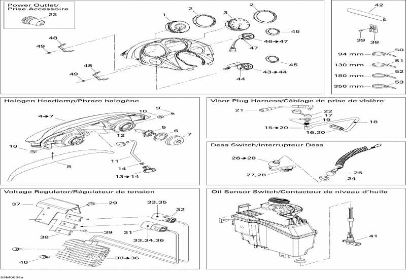 snowmobile Skidoo  GTX 500SS, 2005 - Electrical Accessories 1 (500ss)