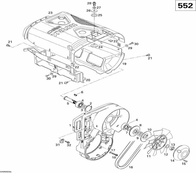 snowmobile  GTX 550F, 2005  - Fan 552