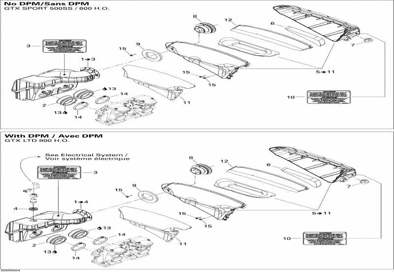 snowmobile  GTX 600 HO, 2005 - Air   System 600ho